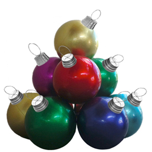 10-Ball Giant Christmas Ornament Stack